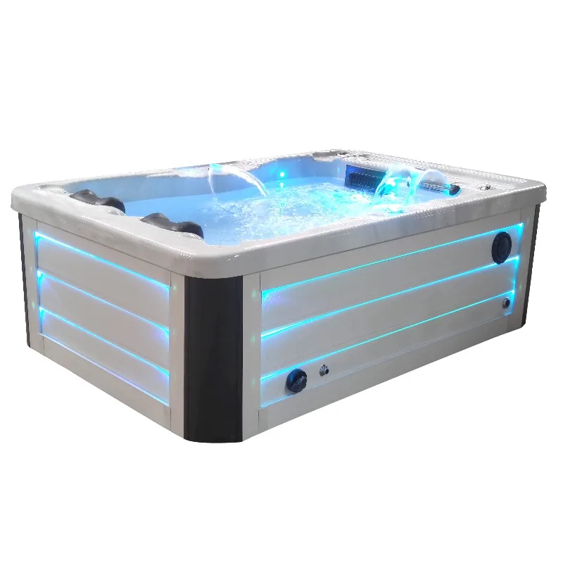 Luxury Acrylic Hot Tub Outdoor 2 Person Garden Gazebo Spa Bathtubs With Hydromassage Massage Jets Modern Design For Bathroom Use