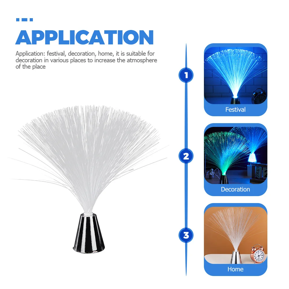 

Rgb Color Changing Optical Fiber Lamp, Auto Cycling Night Light For Bedroom Wedding Party Christmas Decor, Desktop