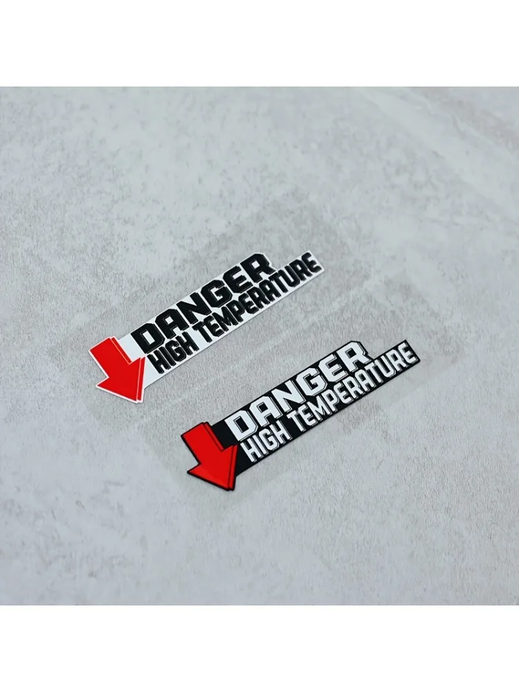 AliExpress NONE 2 PCS Set Danger High Temp Red Arrow Waterproof Decals For Motorcycle Exhaust & Car Engine Bay Decoration