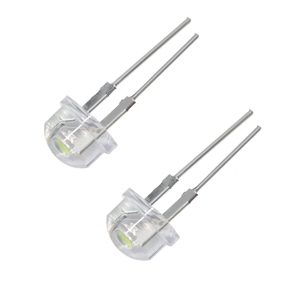 10PCS Straw Hat LED Diode 8MM Warm White 0.5W White 0.3W 0.5W 0.75W Blue Green Red Yellow Led Lights Diod F8