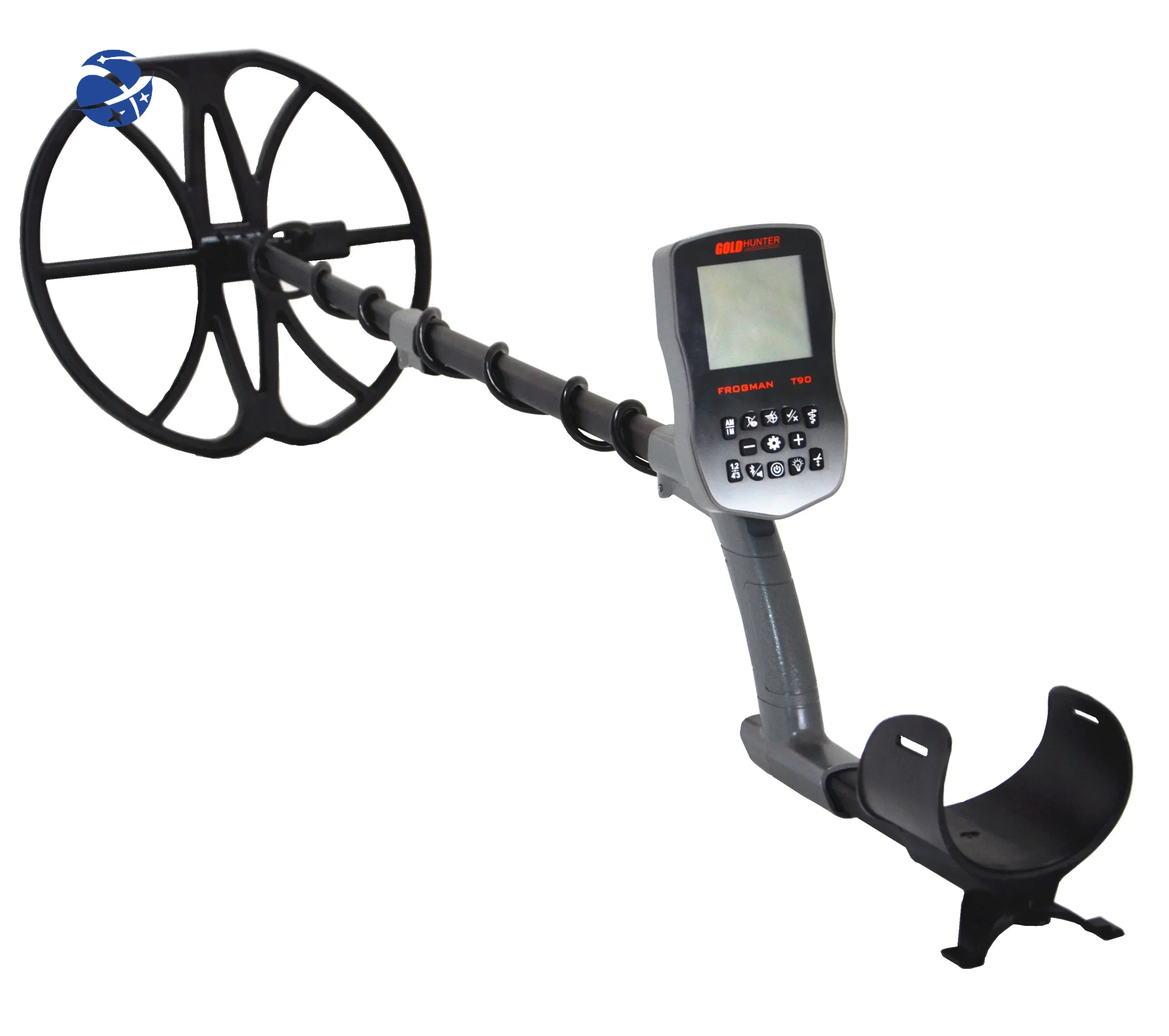 T90 waterproof professional  gold silver treasure hunter underground metal detector with wireless headphone and 12