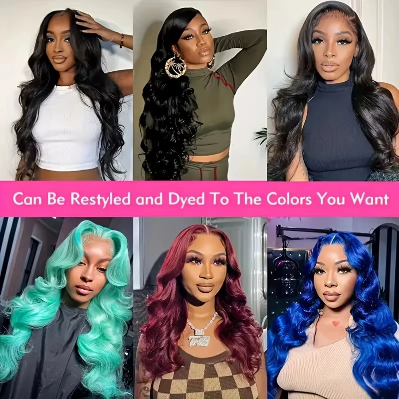 24 Inch Body Wave Human Hair Lace Wig 4x4 Closure 13x4 HD Lace 250 Density Glueless For Black Women Soft Realistic Appearance - view 5