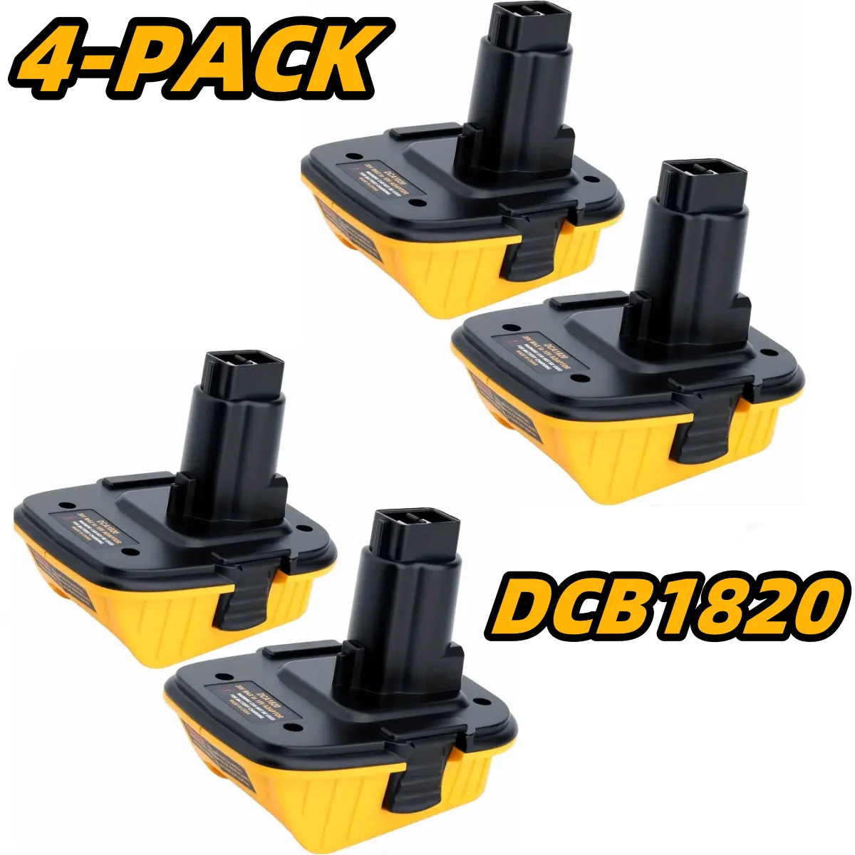 

Сменный адаптер DCA1820, 4 шт., для адаптера Dewalt от 18 В до 20 В, для литий-ионных аккумуляторов Dewalt 20 В DCB206, подходит для Dewalt