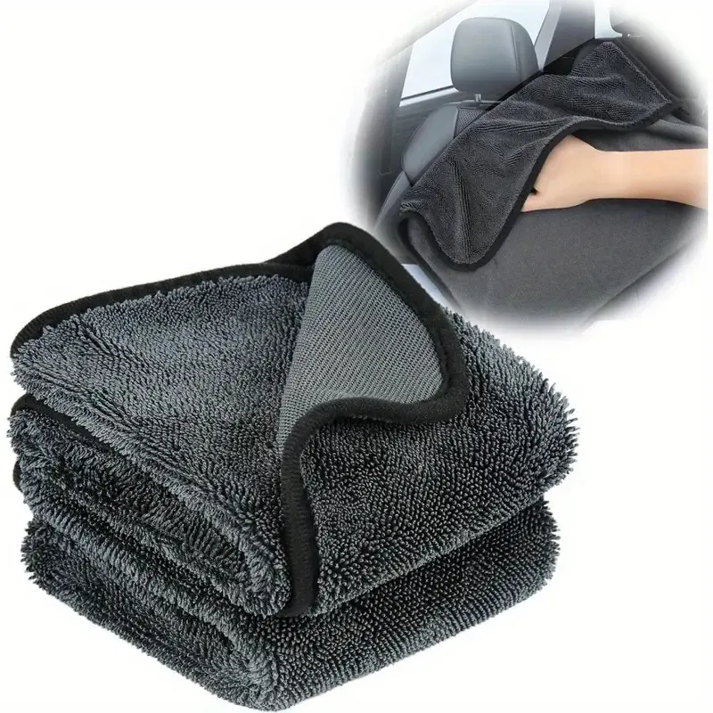Pano de Limpeza de Microfibra Ultra-Absorvente - Toalha Macia, Durável e de Secagem Rápida para Uso em Carros, Casa e Banheiro