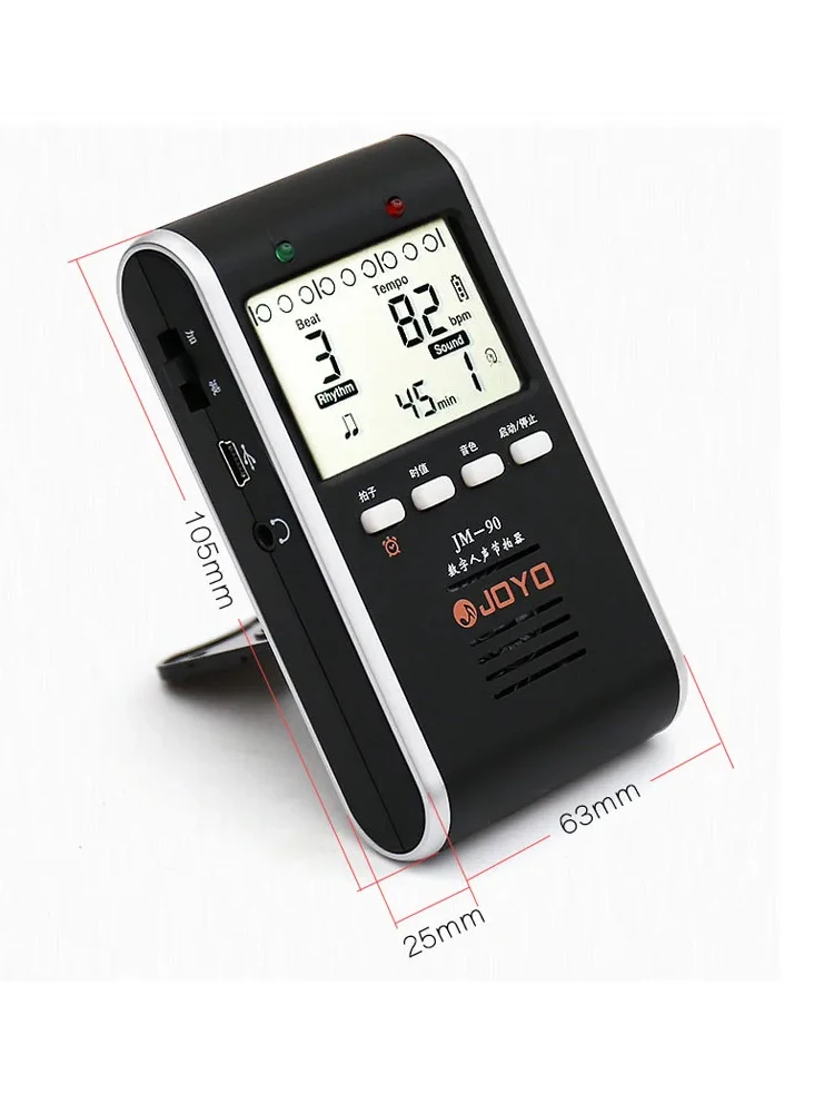 LED Indicator Digital Metronome with Voice Powered by Rechargeable Li-ion Battery JOYO JM-90 Professional Musical Accessory