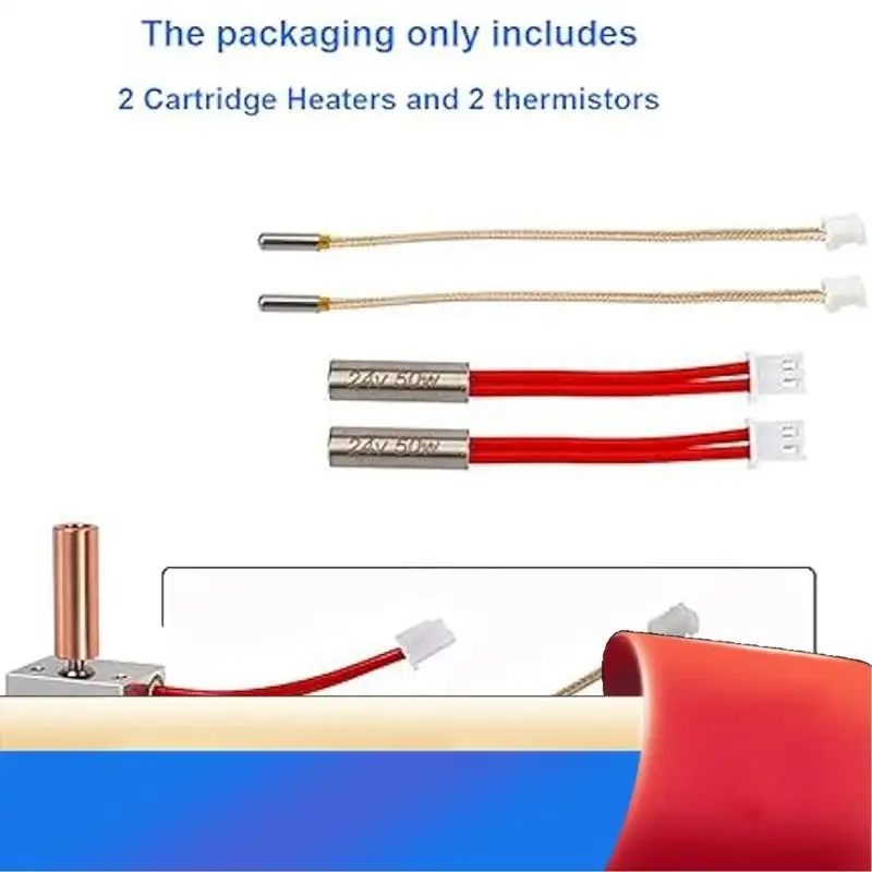 

4 шт. высокотемпературный картридж с нагревателем, как показано на рисунке, металлический для 3D-принтера Neptune 4 Pro/Plus/Max-X62A