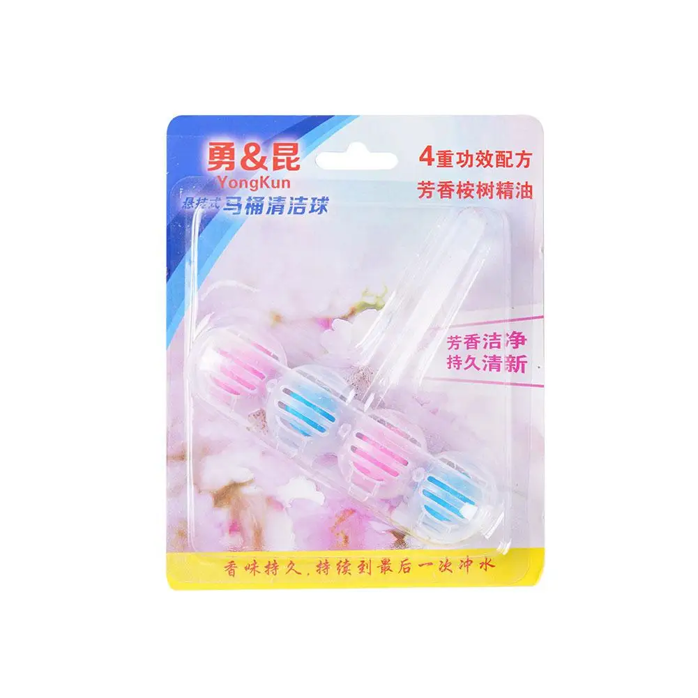 1 Bag Hanging Toilet Bowl Cleaner Balls Closestool Household Cleaner Bathroom Hanging Deodorant Dirt Hygiene X7c5