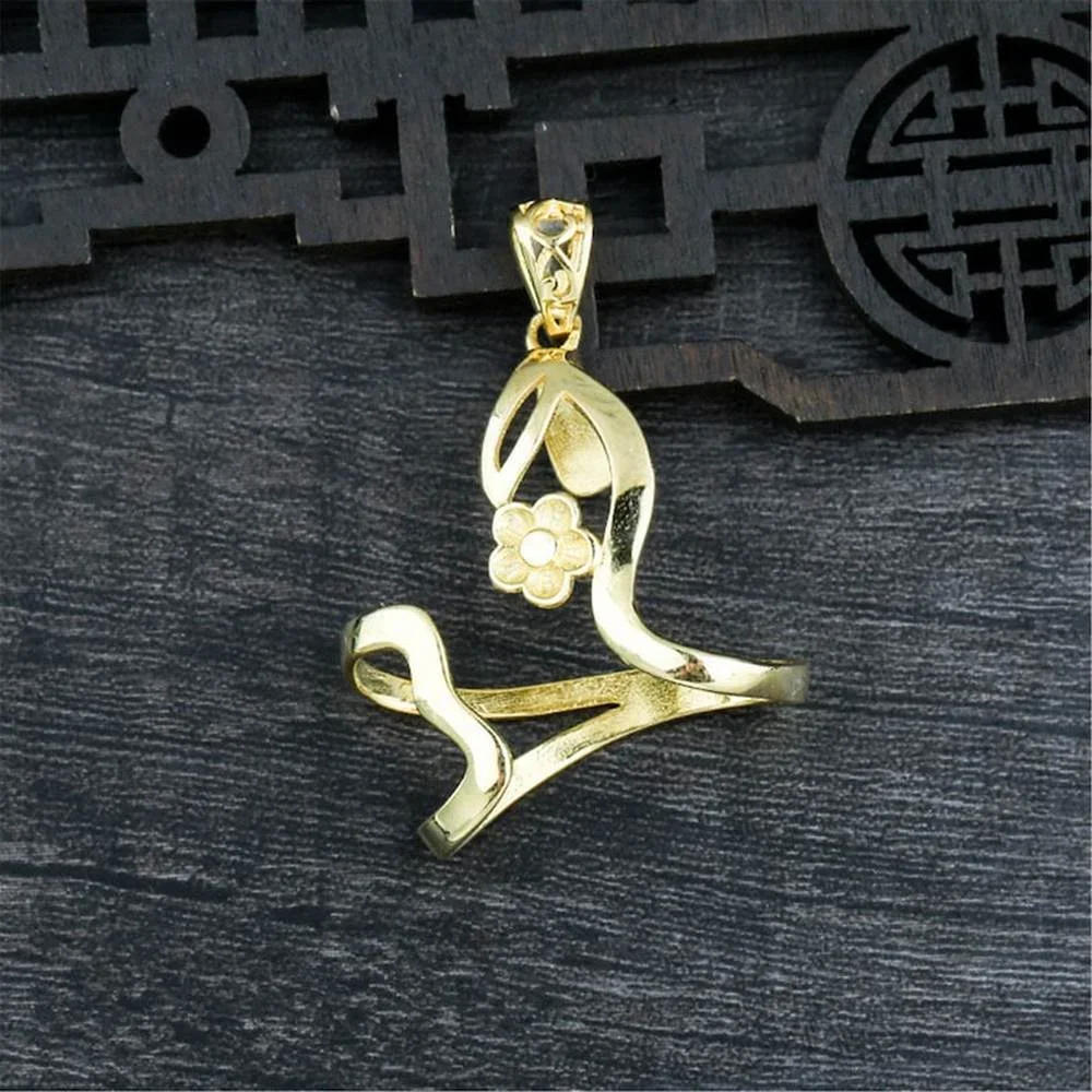 

925 Silver Pendant Blank For Stones in Any Shape Adjustable Sterling Silver Pendant Base Pendant Setting