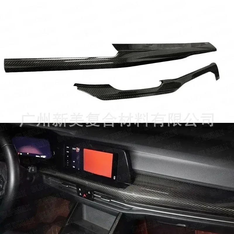 

For Volkswagen Golf 8 Real Dry Carbon Fiber Central Control Instrument Panel Decoration 20-24 Interior Modification Accessories
