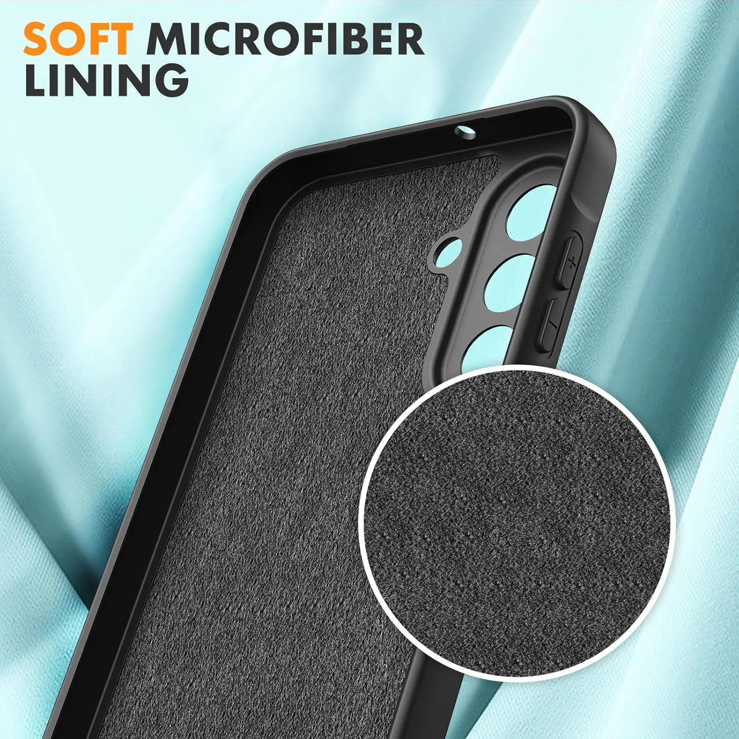 Modische Einfarbige Stoßfeste Schutzhülle aus Flüssigsilikon für Samsung Galaxy A17/A07/A06/A05S/A05/A56/A55/A54/A5 – Detail 5
