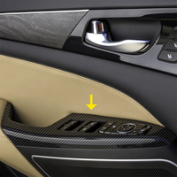 Accessories For 2017-2021 Kia Cadenza k7 Interior Door Panel Switch Trim Mouldings Carbon Fiber Stickers
