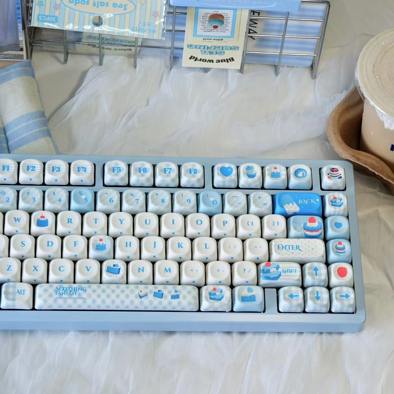 Sweet Dream Keycap MOA Height PBT Material Sublimation High Value Personality Creative Cute Keycap