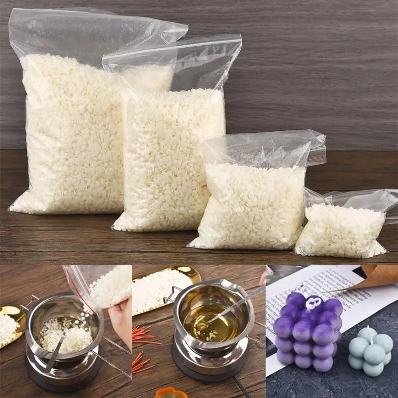 

Natural Soy Wax Granular Scented Candle Raw Material 100% Additive-Free DIY Smokeless Candle Making Supplies 50/200/500/1000g