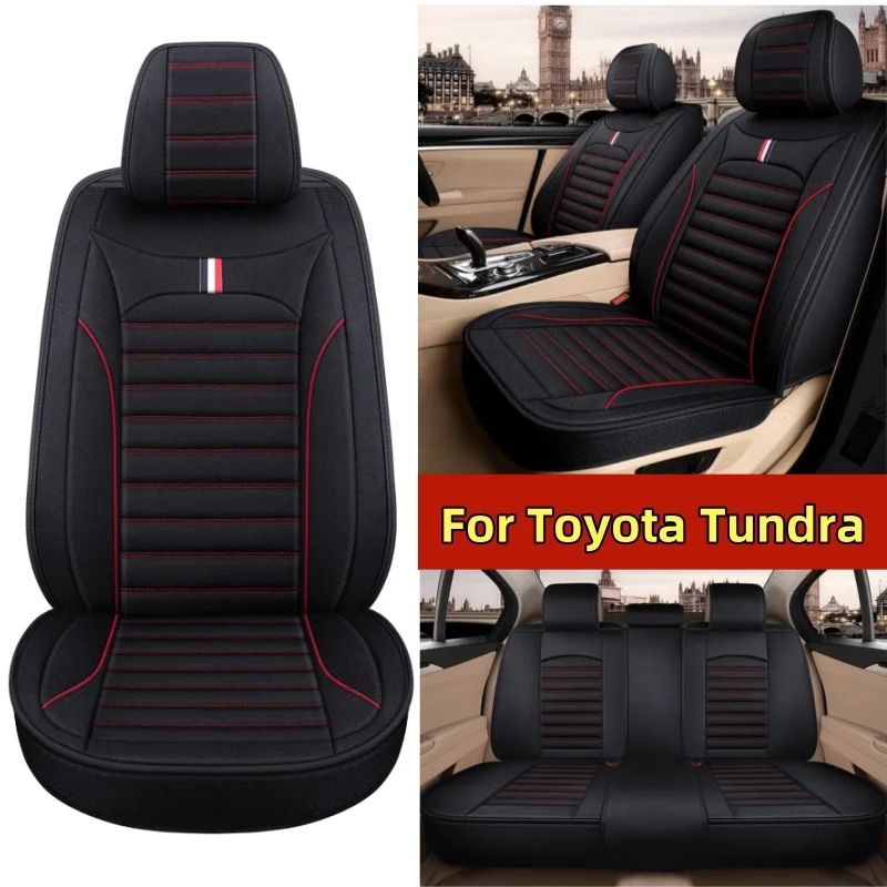 

Чехол на автомобильное сиденье, четыре сезона, износостойкий, дышащий, мягкий и удобный льняной чехол на 5-местное покрытие для Toyota Tundra