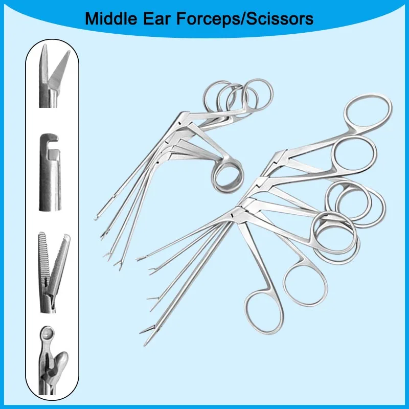 

Fine Head Professional Ear Picking Scissors Forceps Medical Ear Cleaning Tools Veterinary Forceps Earpick Nose Tweezer Clip