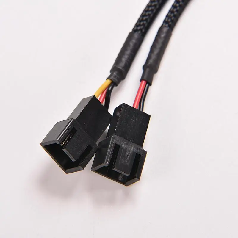 1Pc 3 Pin Moederbord Power Kabel Y-Splitter Vrouw Naar Man Dual 3Pin Pc Computer Case Fan Sluit draad Kabel Adapter Convert