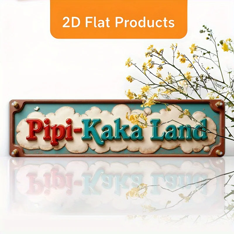 2D Flat, 1pc Vintage 