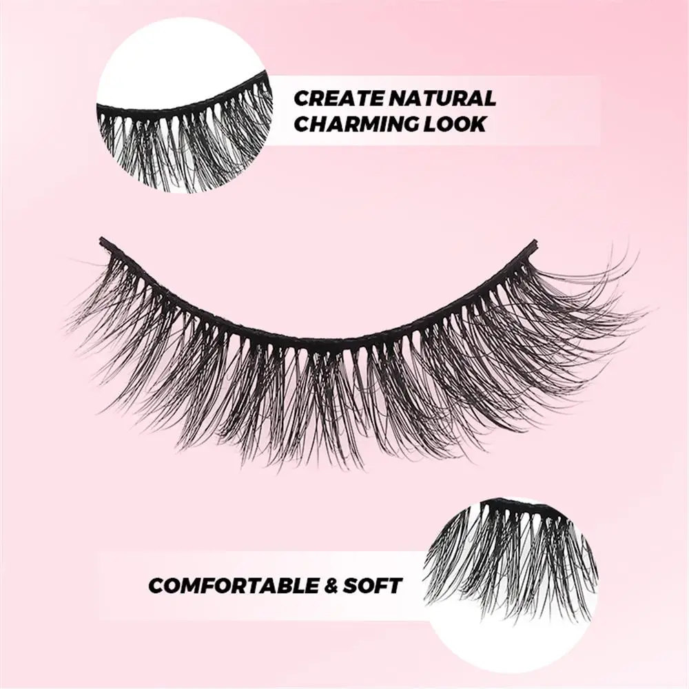 สีดําหนาและม้วนขนตาปลอมธรรมชาติที่ดูเช่น Extensions Fluffy Fox Cat Eye Lashes Dramatic ขนตาปลอม