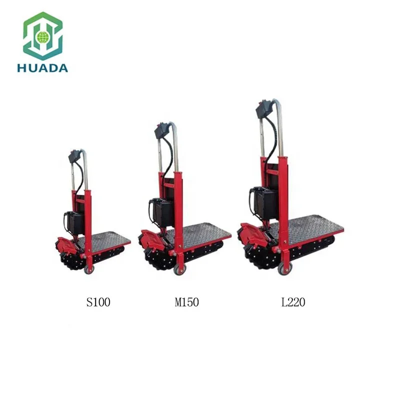 China Heavy Duty Foldable Stair Climbing Electric Powered Flatbed Hand Truck Trolley