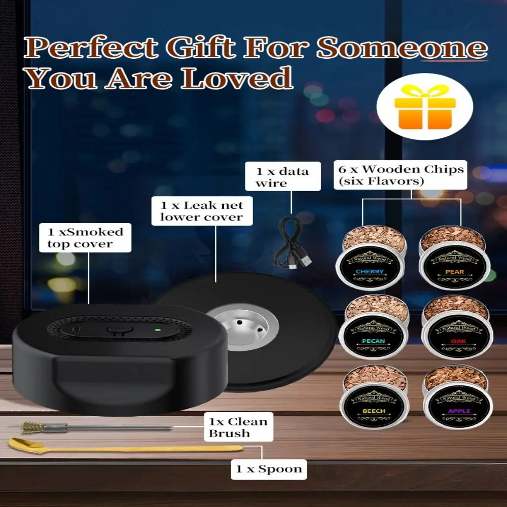 Juegos de vino, ahumador eléctrico recargable, para hacer cócteles, infusión de whisky, ahumador de cóctel, Bar en casa, ahumador recargable, regalo