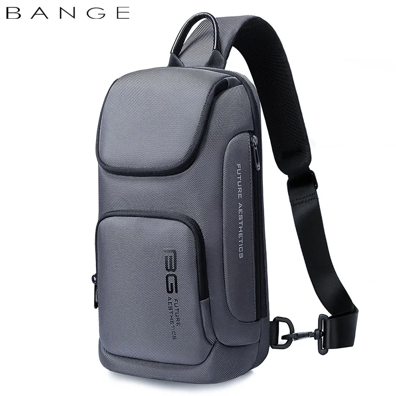 

BANGE Crossbody Bag For Men Portable Waterproof Shoulder Messenger Bags Male Travel Short Trip Chest Bag Fit For 9.7 Inch iPad