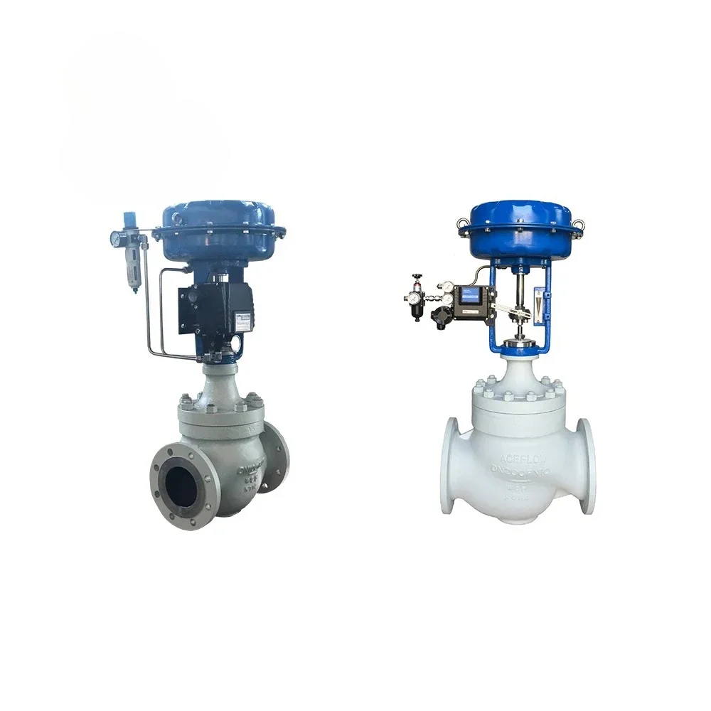 Leak Proof SS304 316 2 Way Steam Valve With 4-20mA Positioner Diaphragm Pneumatic Actuator Control Globe Valves