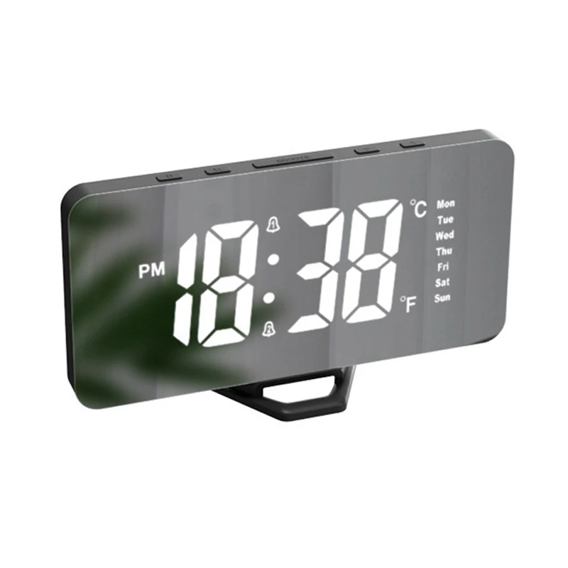 1 Pcs Alarm Clock Table Electronic Alarm Clock Time Projector Bedroom Bedside Clock Black