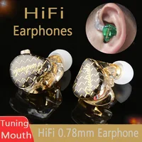 Nuevos auriculares TD08 HIFI Tuning boca 0,78 2 pines resina personalizada fiebre IEM auriculares para qdc huawei dinámico con auriculares DJ etapa