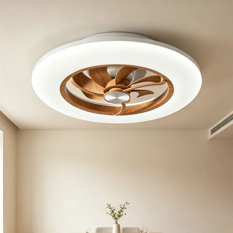 

RGB Color Changing Ceiling Fan With Light 6 Wind Speeds and Smart 3 Light Color Flush Mount Fan for Bedroom Kids Room and Living