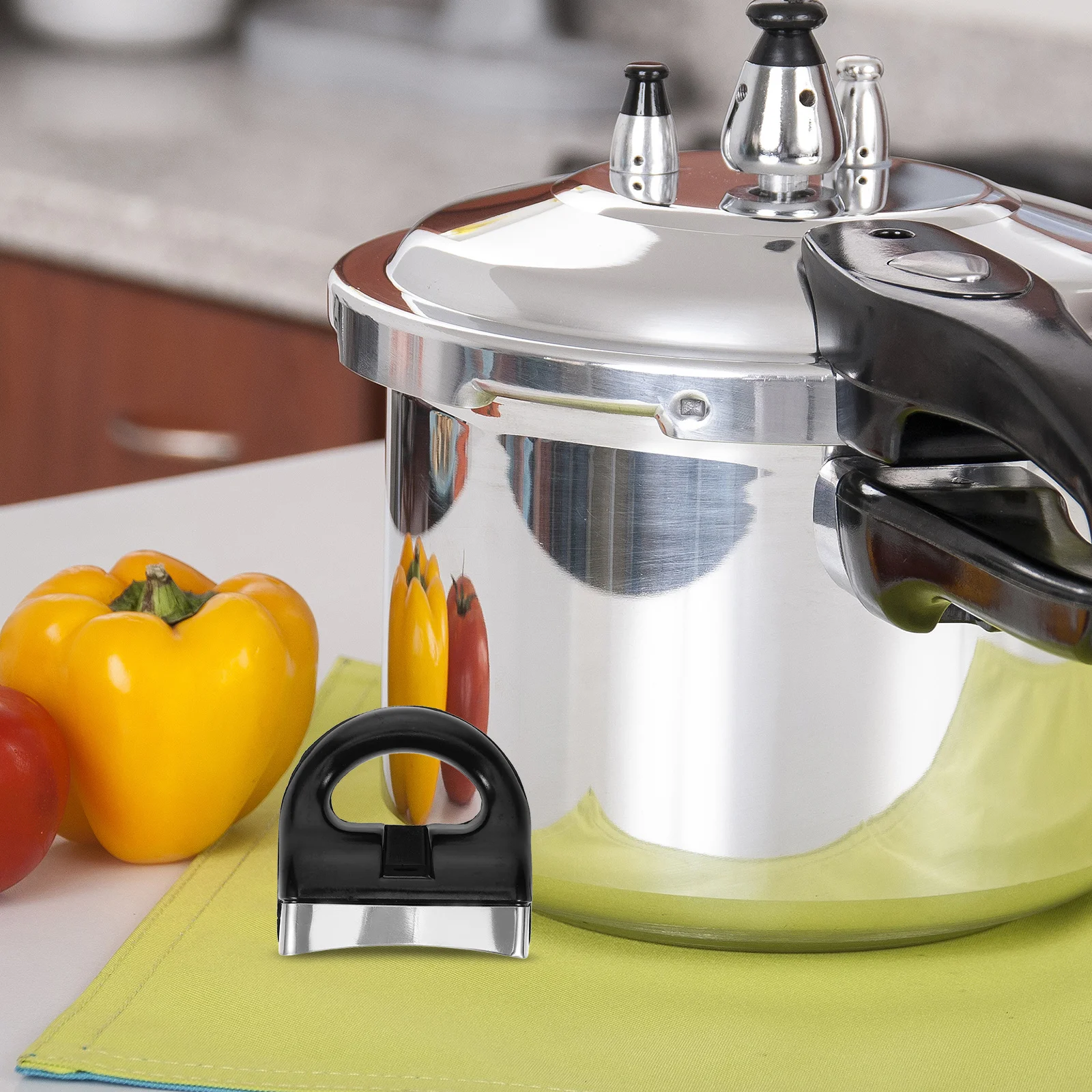 

Replacement Compact Metal Pot Side Handle Heat-Resistant Pressure Cooker Handle for Kitchen Pan Support Practical Grip