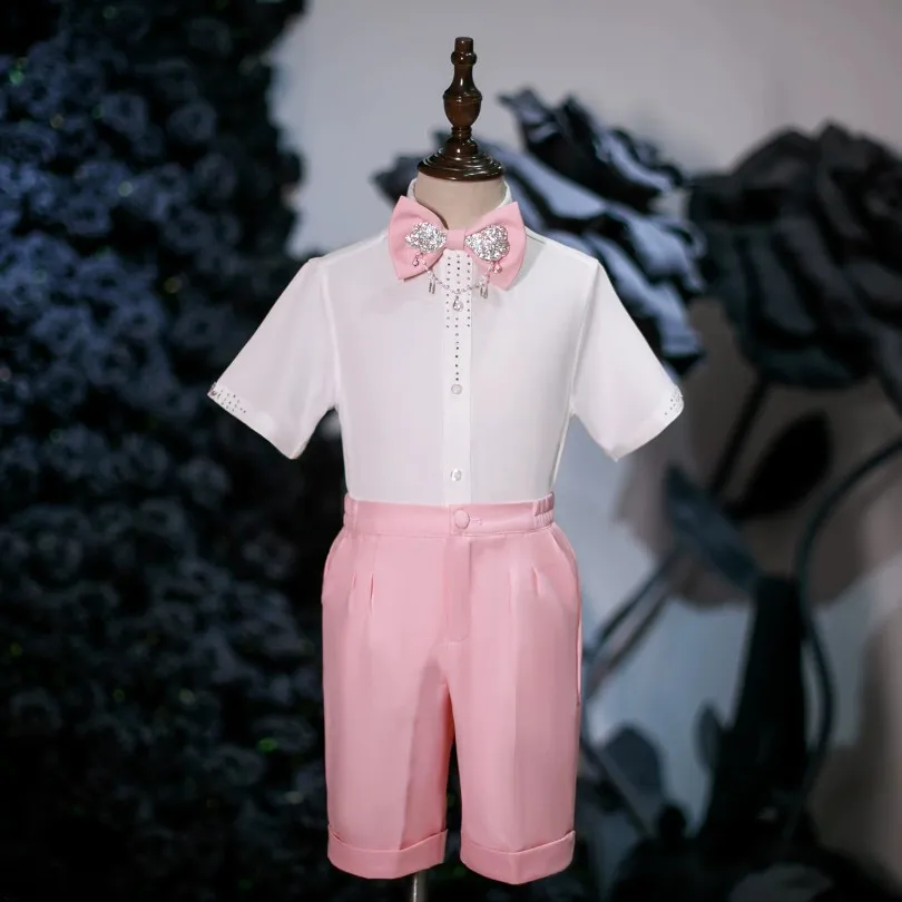 Hochwertiger Jungen-Blazer für Hochzeit, Geburtstag, Festliche Anlässe, Formelle Kinderanzüge A4996, Abschlussanzug für Jungen – Detail 5