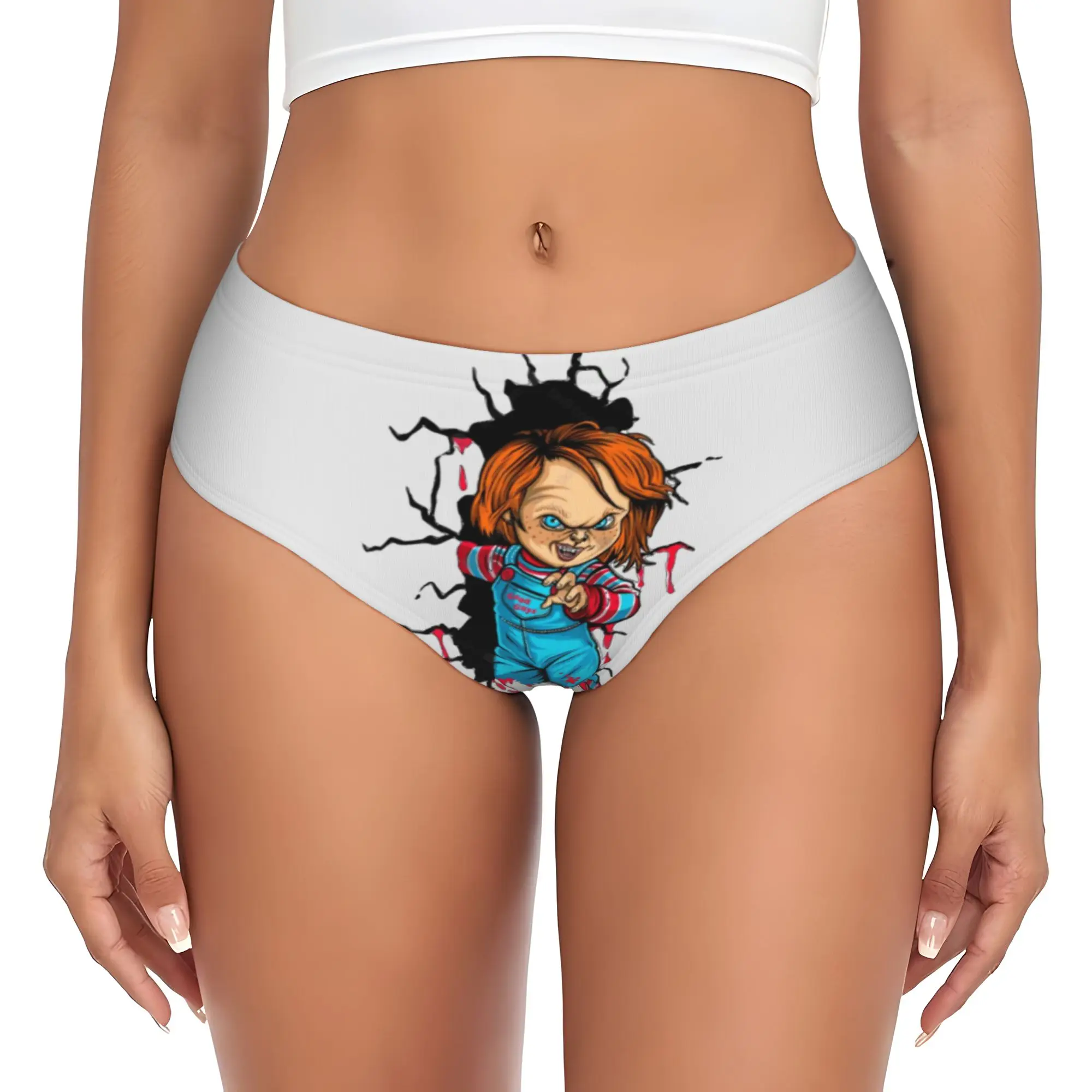 Custom Women's Child's Play Good Guys Brief Panties Female Soft  Underwear Underpants