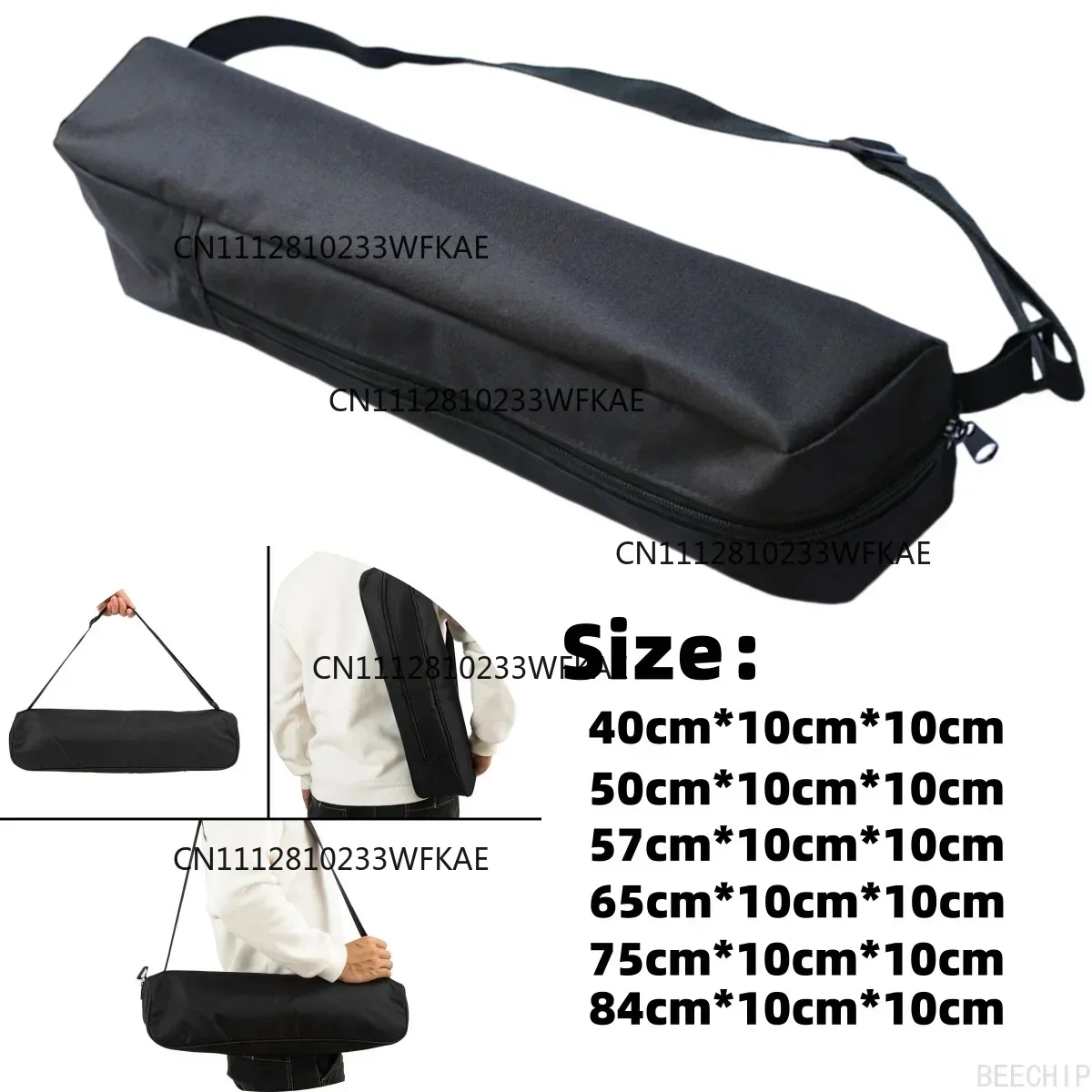Portable Tripod Storage Bag with Strap - Folding Carrying Case for Microphone Stands And Tripods (40-84cm)