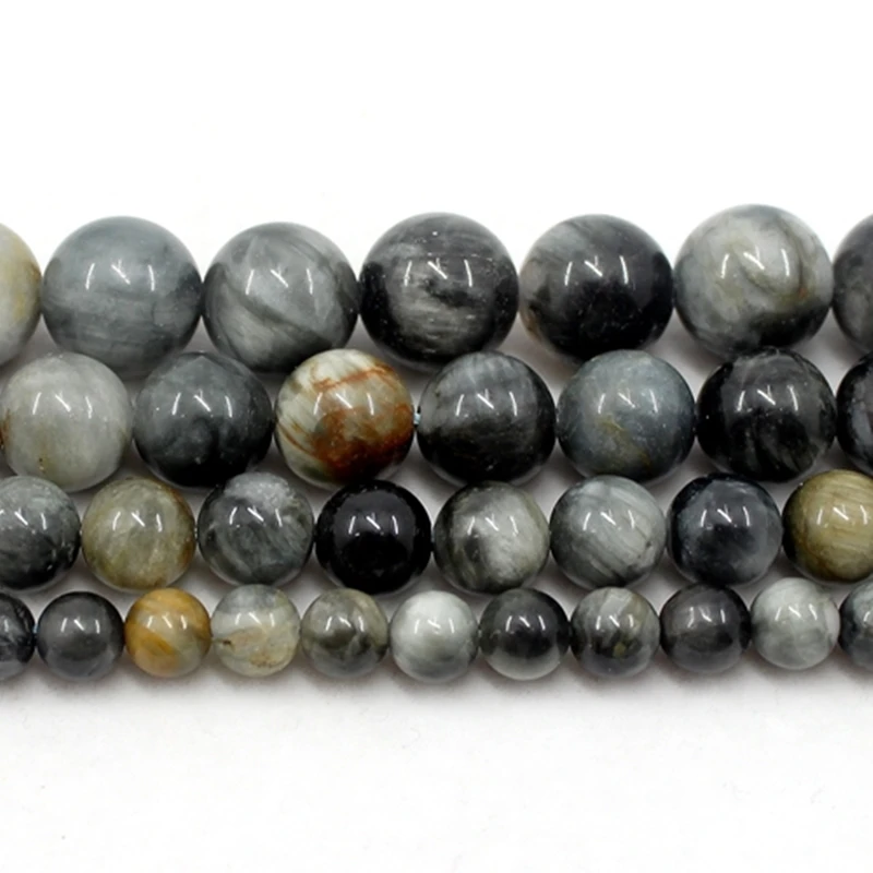 

Natural Eagle Eye Jasper Round Loose Stone Beads Strand 6/8/10/12MM 15Inch For Jewelry DIY Making Necklace Bracelet