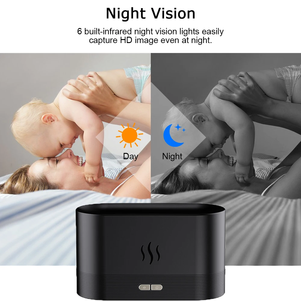 Mini Camera Humidifier HD Wifi Humidifier spray Home Security Monitoring Smart tabletop decoration Vision View Alarm DVR Camcord