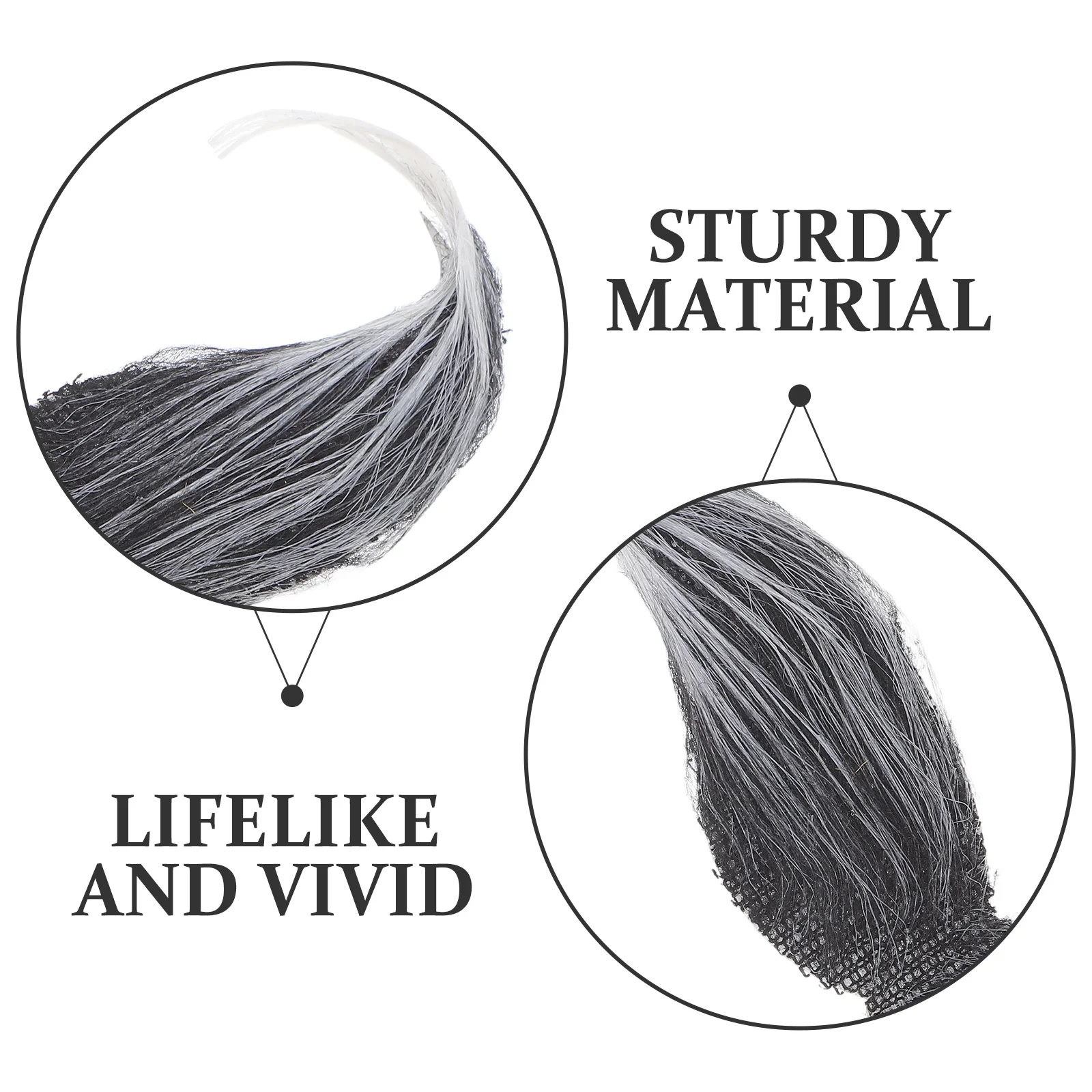 Juego realista de barba y bigote artificiales para disfraz de Halloween, accesorio realista para el cabello Facial falso para hombres