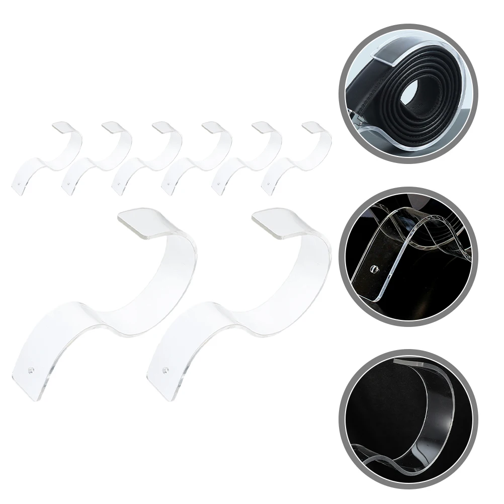 

8 Pcs Acrylic Belt Display Stand Displaying Stands Storage Rack Organizer Decorative Decorate