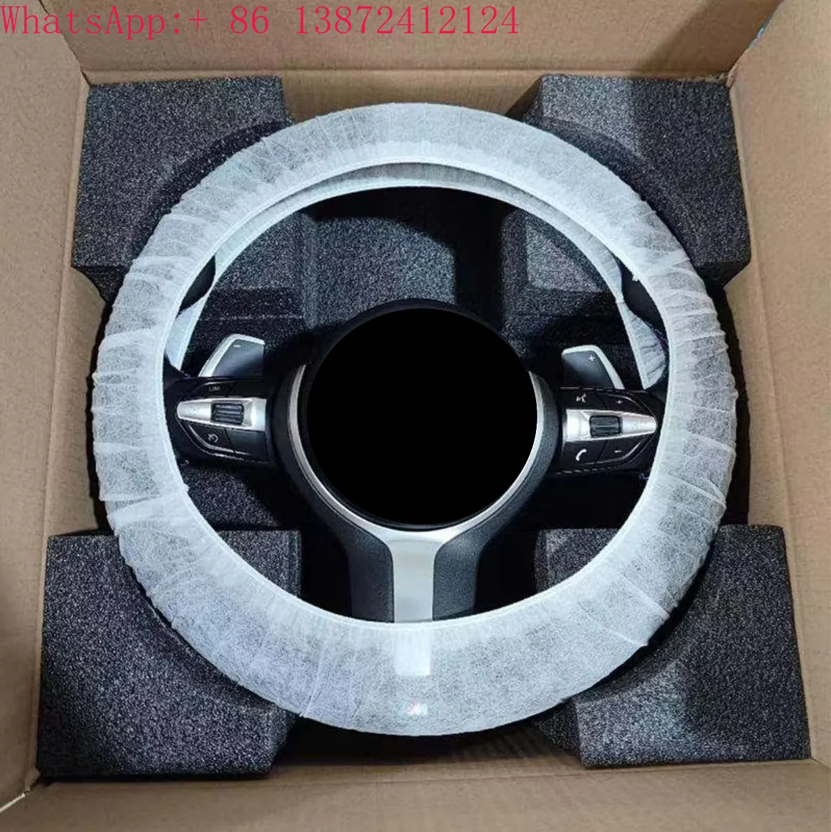 

for bmw f30 f10 steering wheel with airba Factory Price Custom Black Perforated Leather M Sport Steering Wheel 2024 New Design