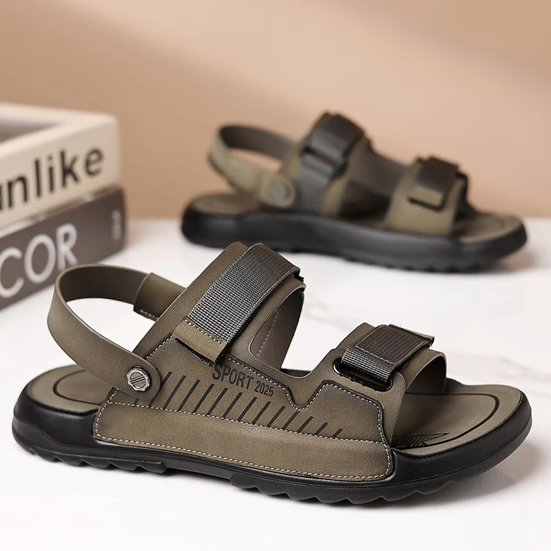 

Новые весенне-летние мужские повседневные сандалии, уличная пляжная мужская обувь, крутая дышащая и удобная противоскользящая обувь