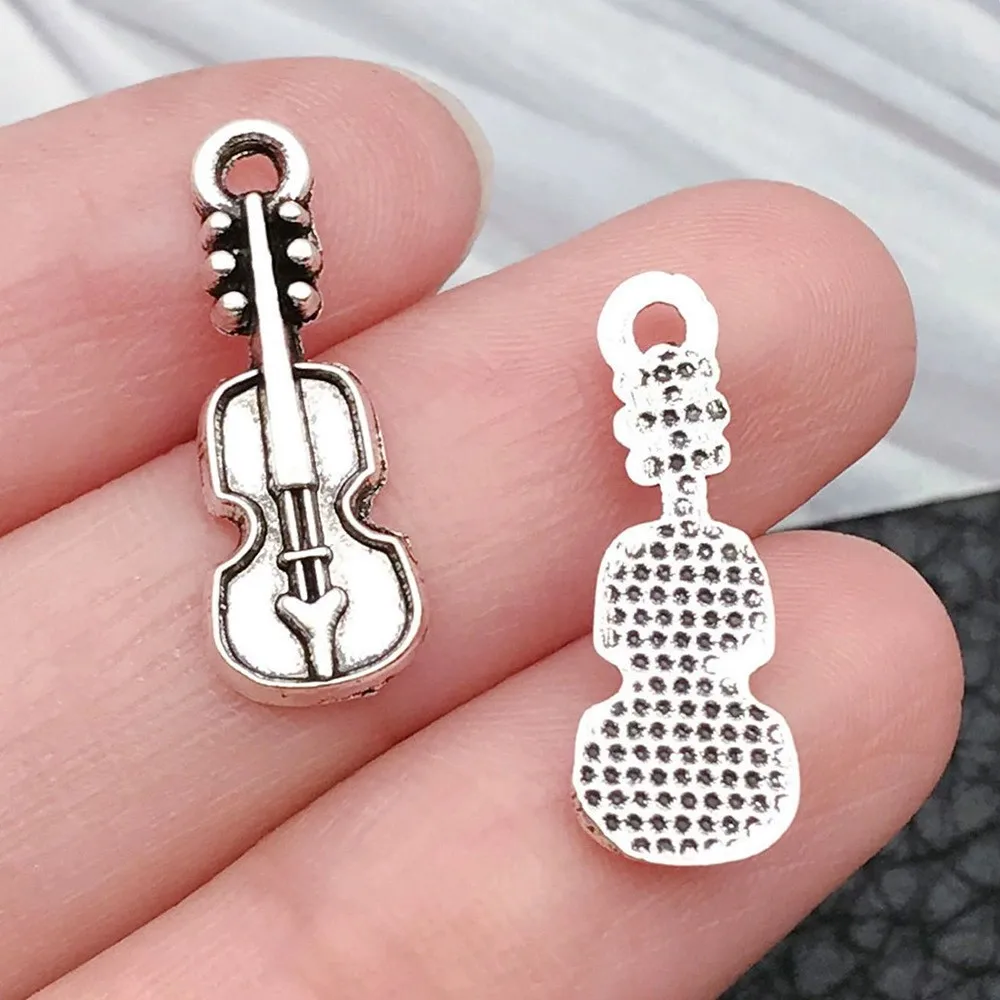 10/20Pcs Music Charms Musical Instrument Guitar Drum Piano Microphone Charms for Jewelry Making