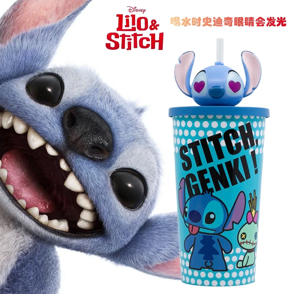 

Disney Stitch Themed Tumbler Cup With Straw And Popcorn Bucket Cute Cartoon Drinkware And Snack Container Set For Fans Gift