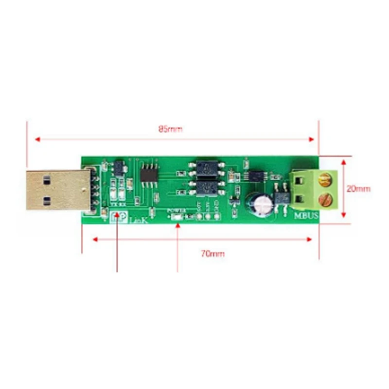 2X ведомый модуль с USB на MBUS, ведомый модуль MBUS, ведущая ведомая связь, отладка, монитор шины TSS721, самосбор без спонтанности