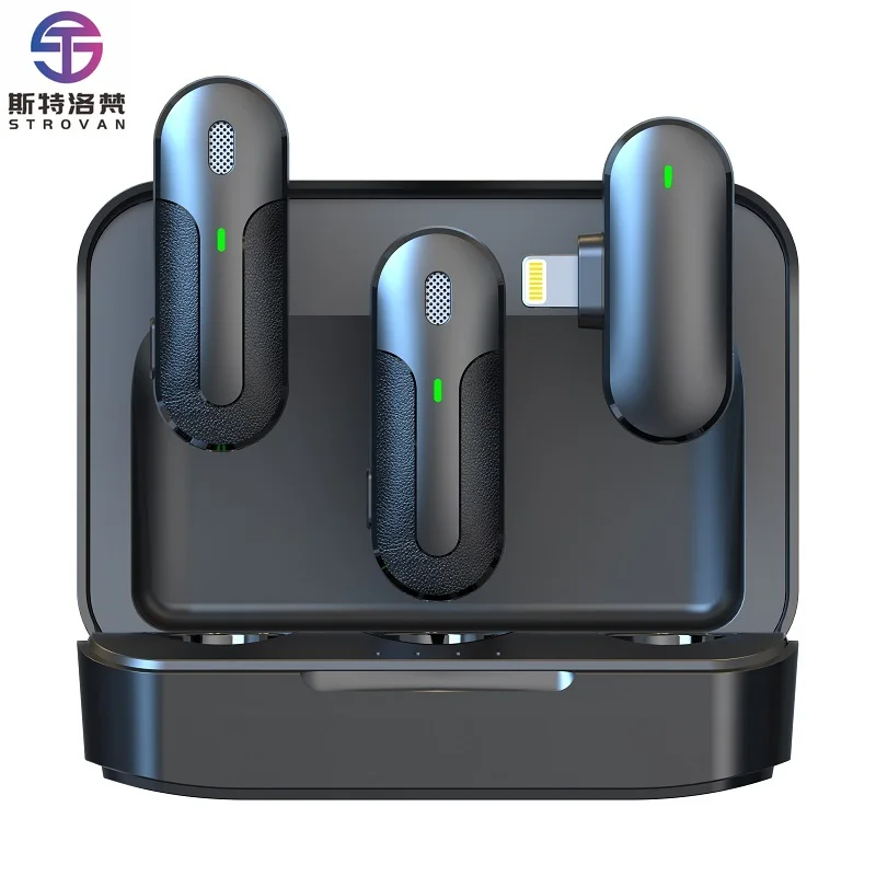 

Professional Wireless Microphone for Android iPhone with Portable Charging Case