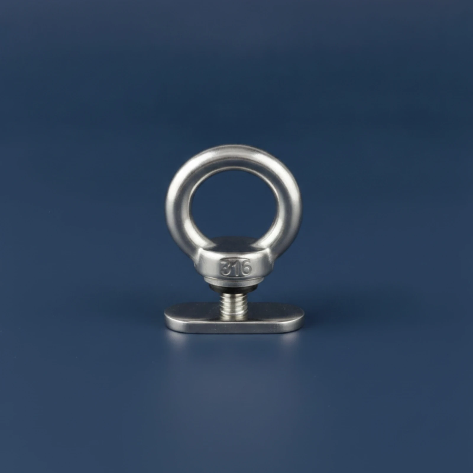 304 Stainless Steel Lock Ring Mounting Hardware with Round Pulling Ring for Track Eye Bolt Sliding Rail Application
