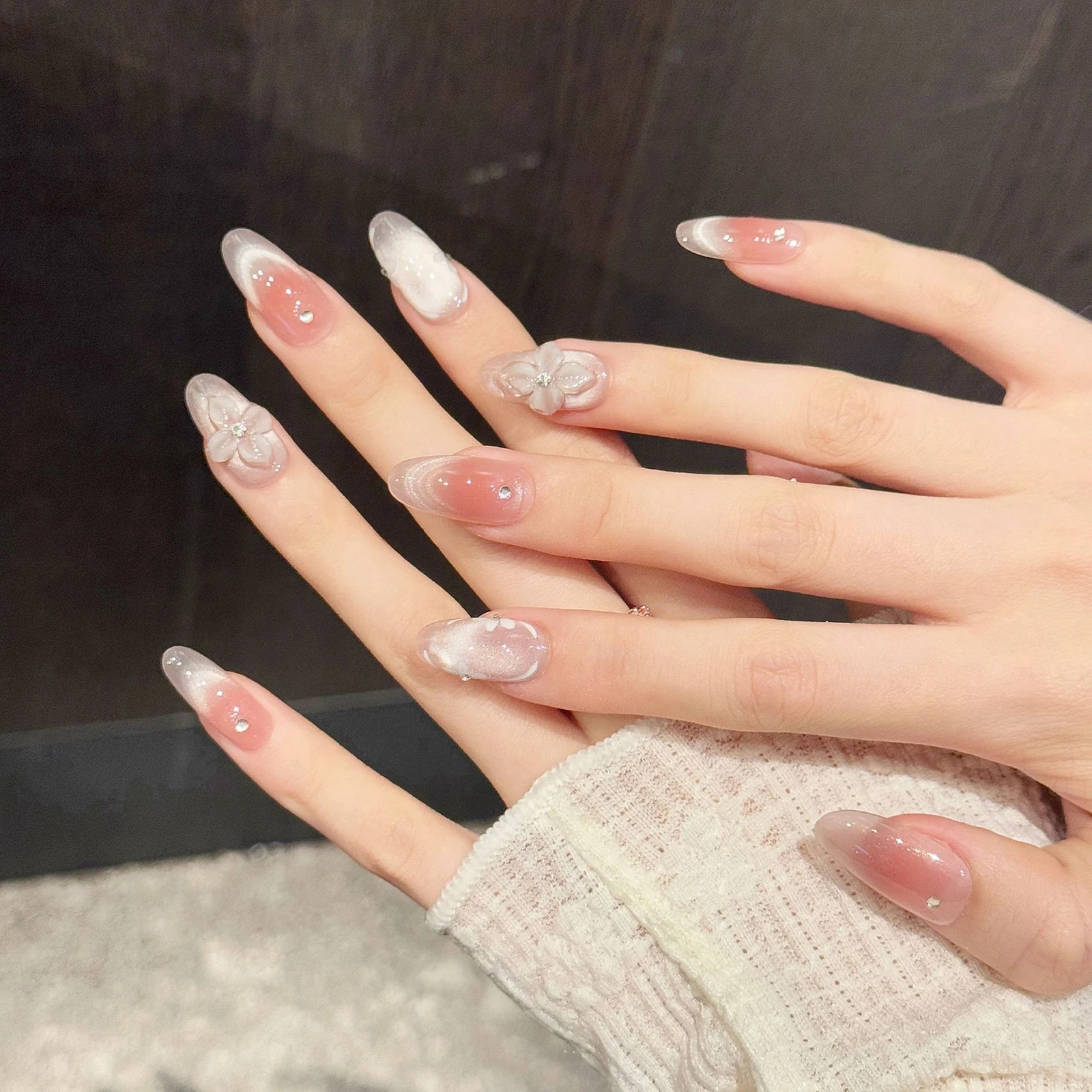 10 Uñas Postizas Hechas a Mano - Resin Art Flower reseña y precio