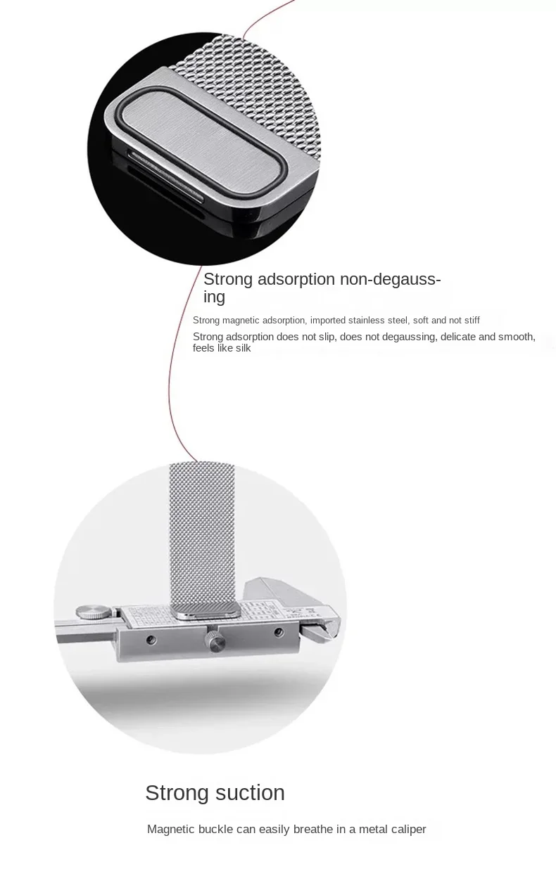 Stainless Steel Milanese Strap Return Magnetic Bracelet 16mm/18mm/20mm/22mm Replacement Strap