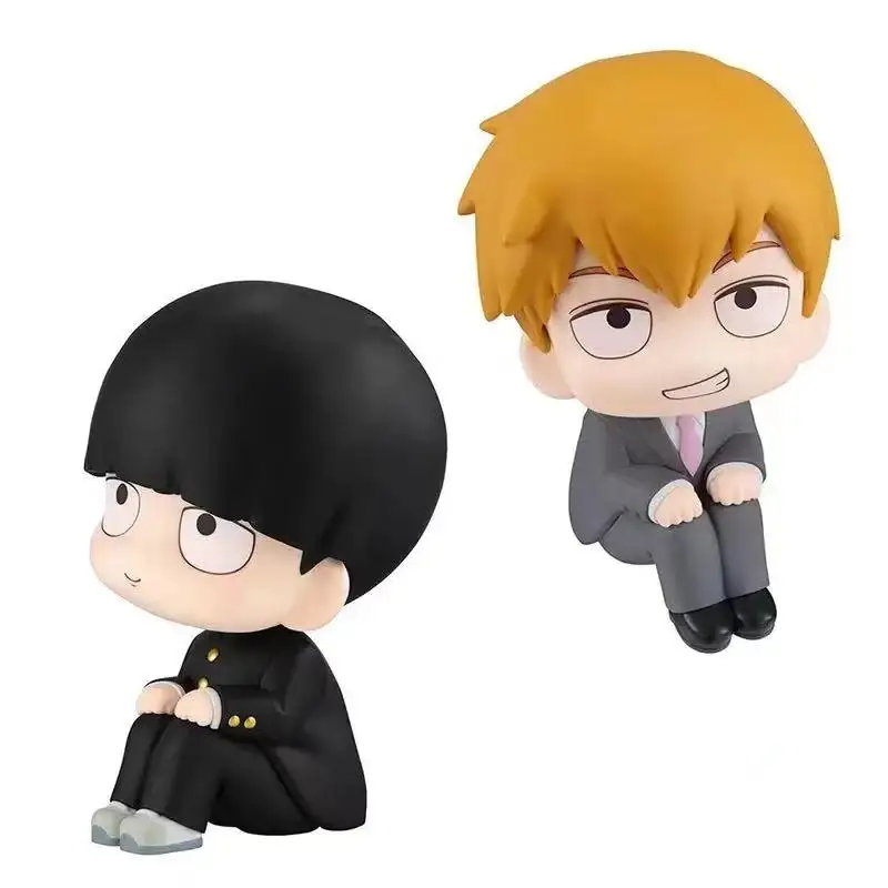 Anime Mob Psycho Kawaii Q-Version Figur sitzen Puppe Teruki Hanazawa Figuren PVC-Modell Desktop-Ornamente Kinder Spielzeug Geschenke