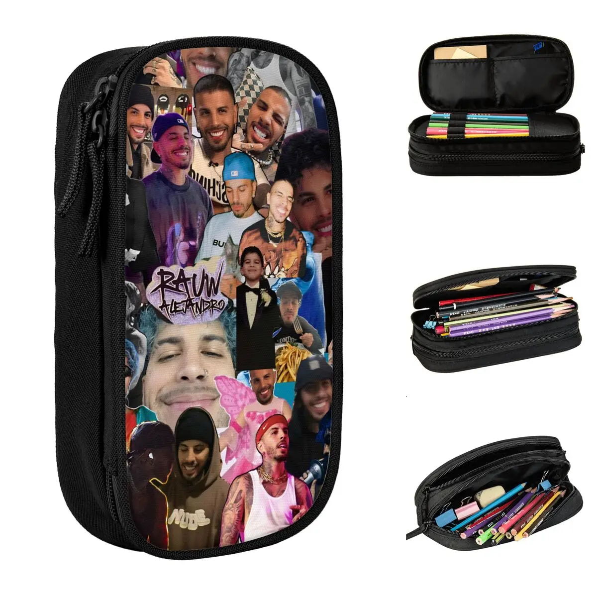 

Rauw Alejandro Singer Rapper Pencil Case Double Layer Large Capacity Kids Pen Case Suprise Gift