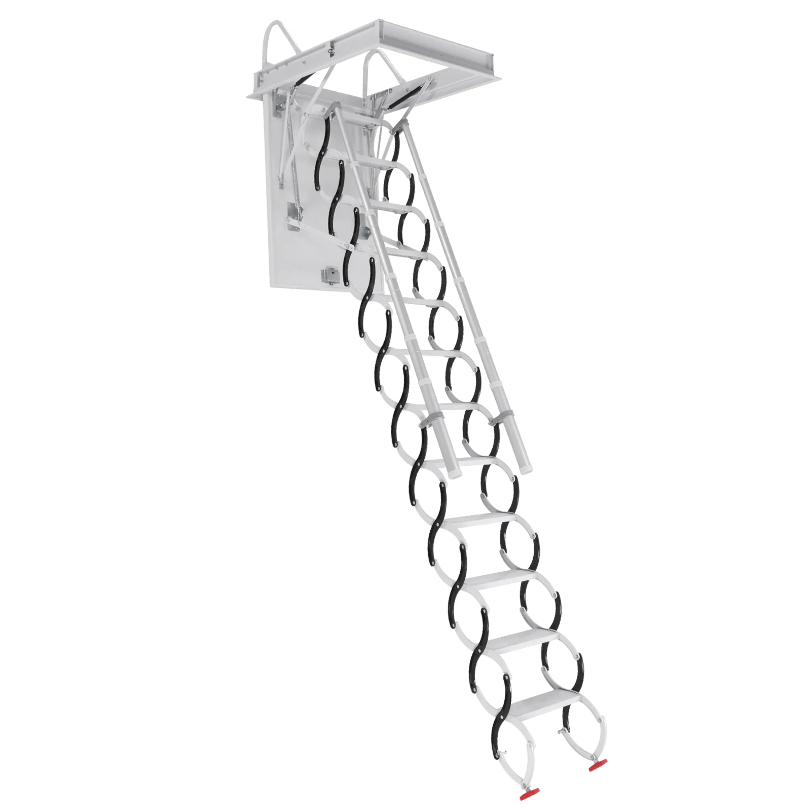 

Потолочная лестница-стремянка для чердака с поручнями, настенная, грузоподъемность 300 кг, выдвижная система для гаражей/кровель/подвалов