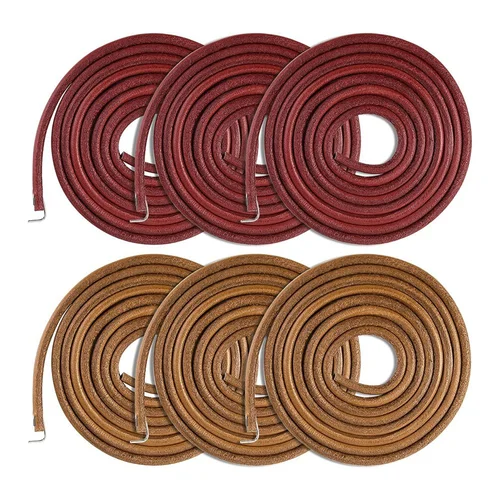 Imagen 1 del producto Cinturón para máquina de coser de pedal A79G, 6 uds., cinturón de cuero de repuesto de 72 pulgadas y 3/16 pulgadas con gancho para Singer/Costura